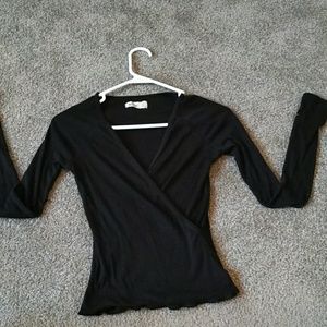 Hollister deep v-neck long sleeve